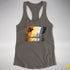 Bear Pride Grunge Exclamation Points Racerback Tank - Dark Grey